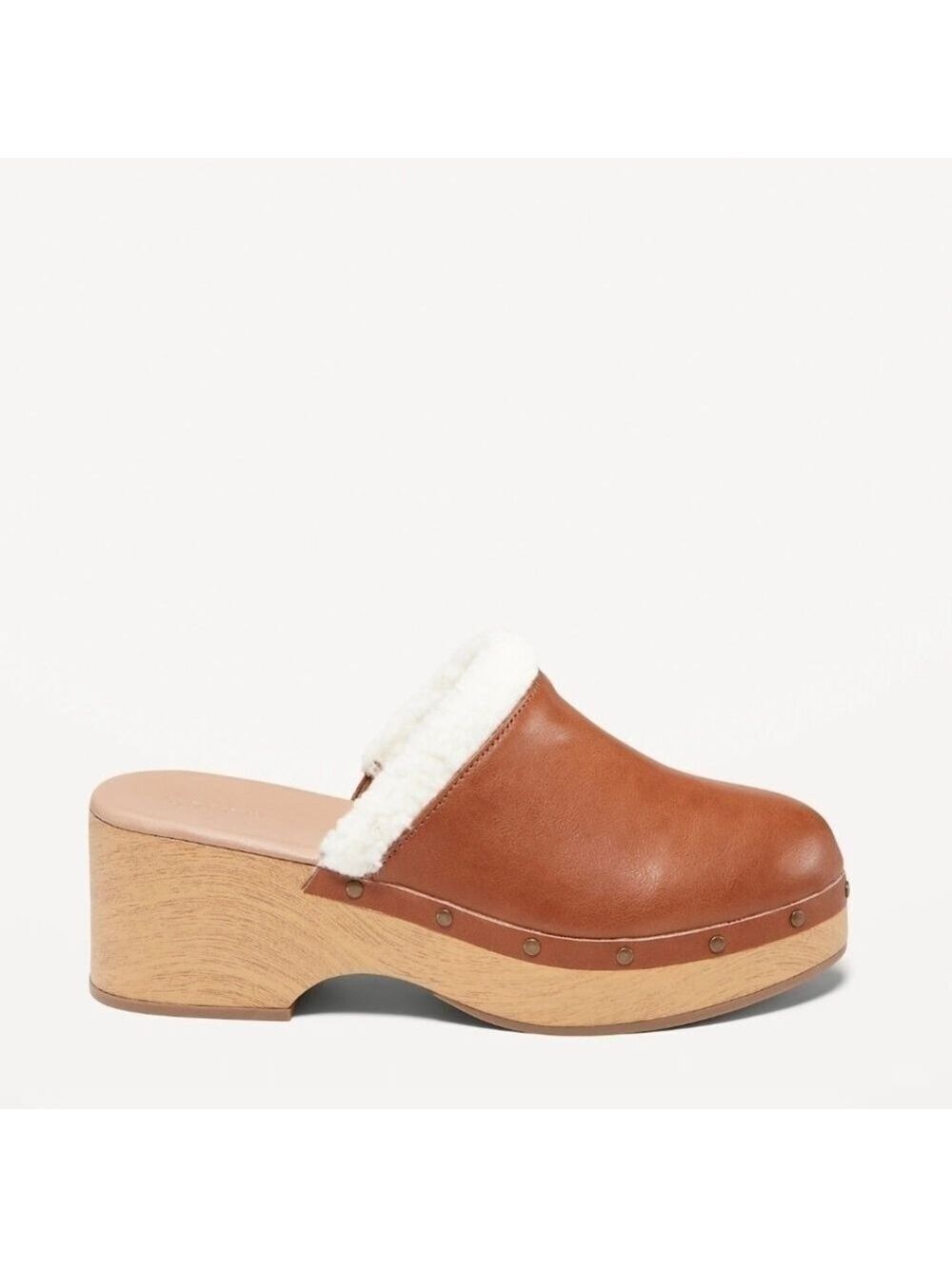 8 • Old Navy • Faux-Leather Sherpa-Lined Clogs - Picture 4 of 5